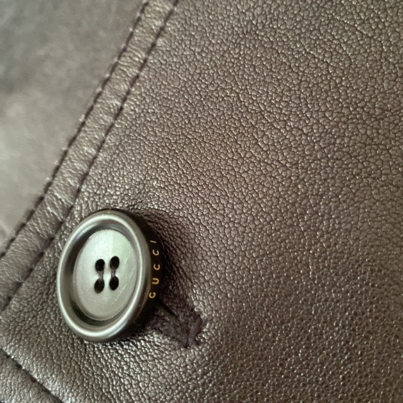 AUTHENTIC GUCCI Genuine leather men’s studded jacket Italian size 52, size Large - Picture 6 of 13